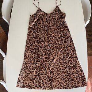 Leopard Print Slip Dress
